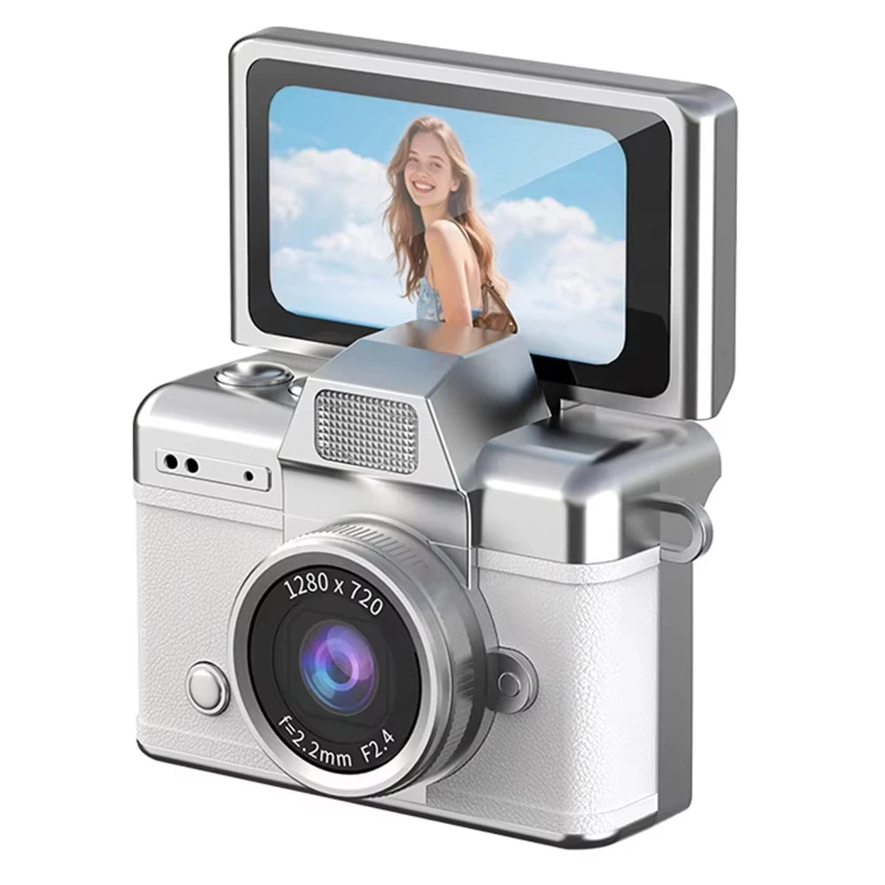 Mini Keychain Camera 1.47 Inch Flip Screen Digital Camera HD Pocket Camcorder CCD For Kids Gift Birthday New Year Video Recorder