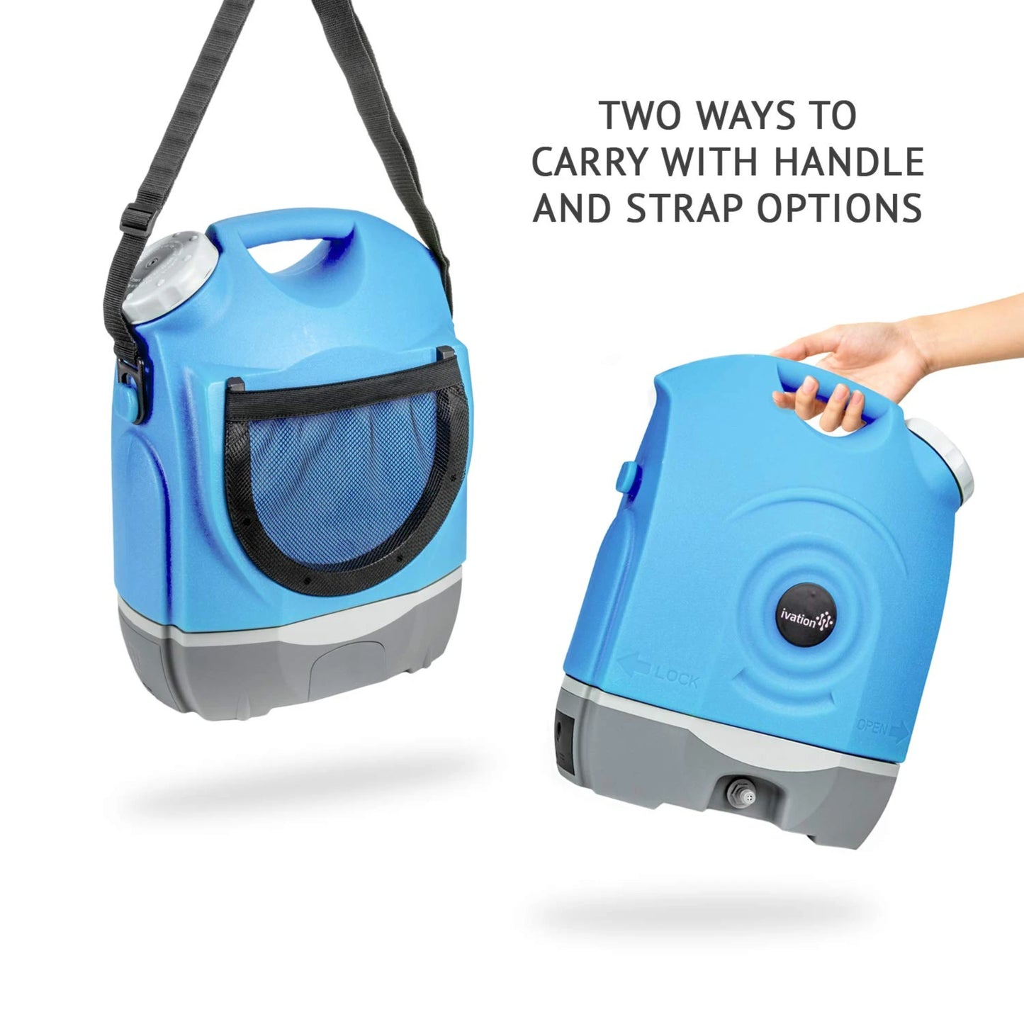 Ivation Multipurpose Portable Washer w/Water Tank, Rechargeable Battery Electric Pressure Washer Gun