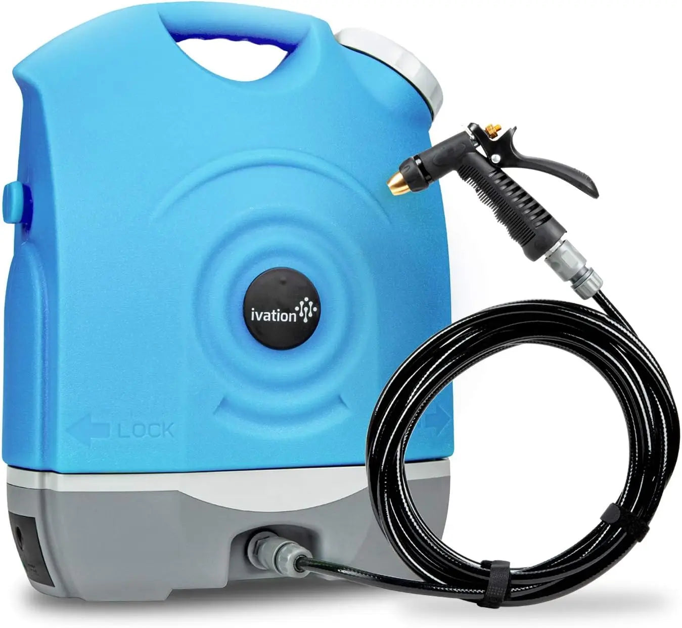 Ivation Multipurpose Portable Washer w/Water Tank, Rechargeable Battery Electric Pressure Washer Gun