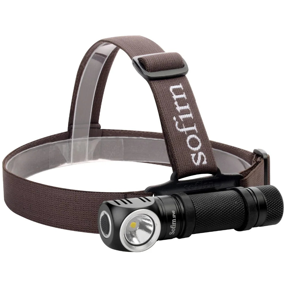 Sofirn SP40 LED Headlamp XPL 1200lm 18650 Type C Rechargeable Headlight 18350 Flashlight with Power Indicator Magnet Tail