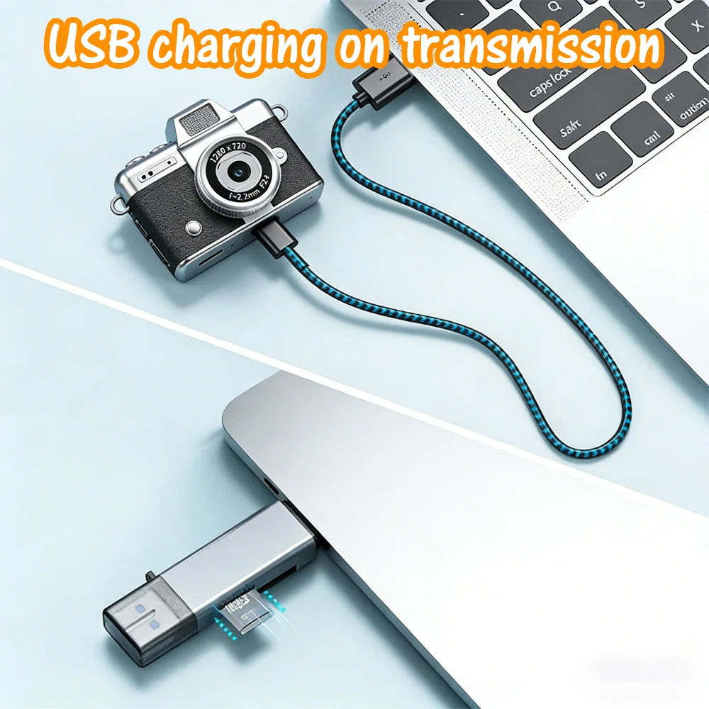 Mini Keychain Camera 1.47 Inch Flip Screen Digital Camera HD Pocket Camcorder CCD For Kids Gift Birthday New Year Video Recorder