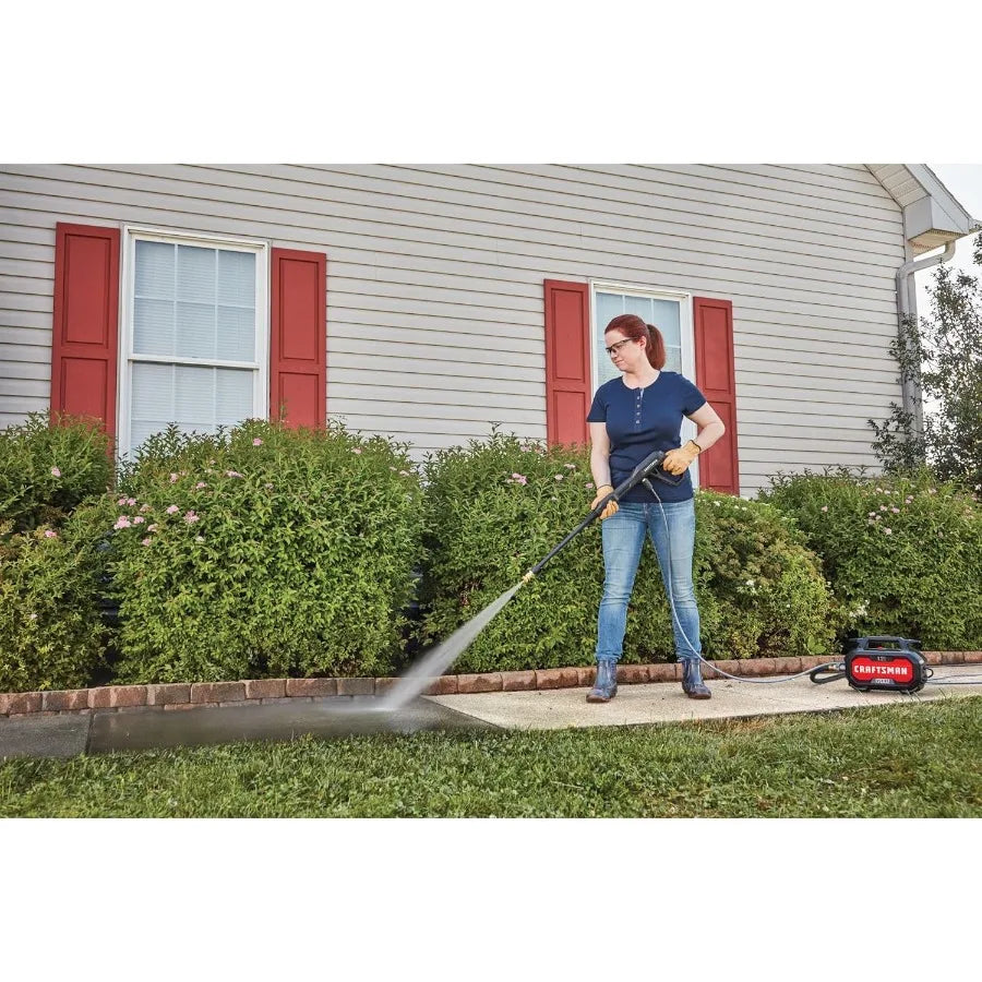 Electric Pressure Washer for Outdoor Cleaning Cold Water 1700PSI High Pressure 1.2GPM Flow Rate Corded Design Ideal for Car Was