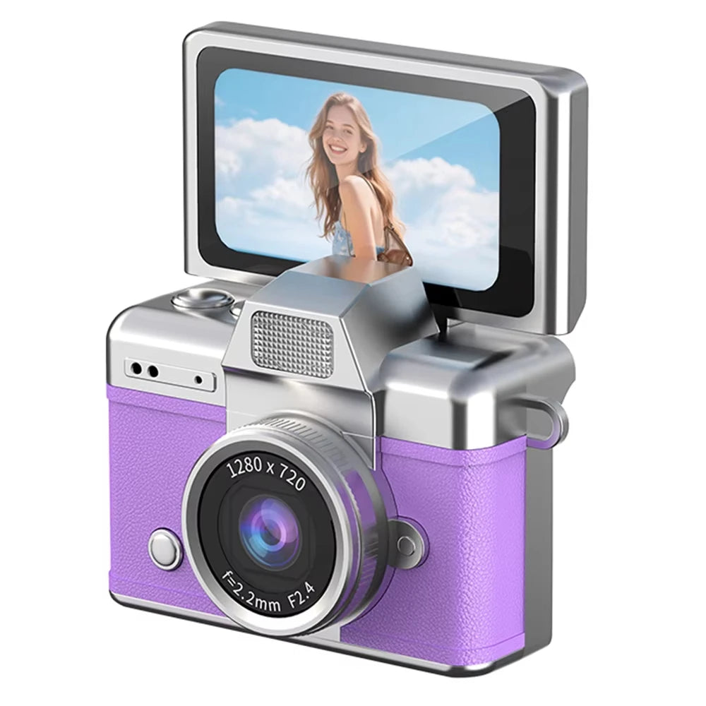 Mini Keychain Camera 1.47 Inch Flip Screen Digital Camera HD Pocket Camcorder CCD For Kids Gift Birthday New Year Video Recorder