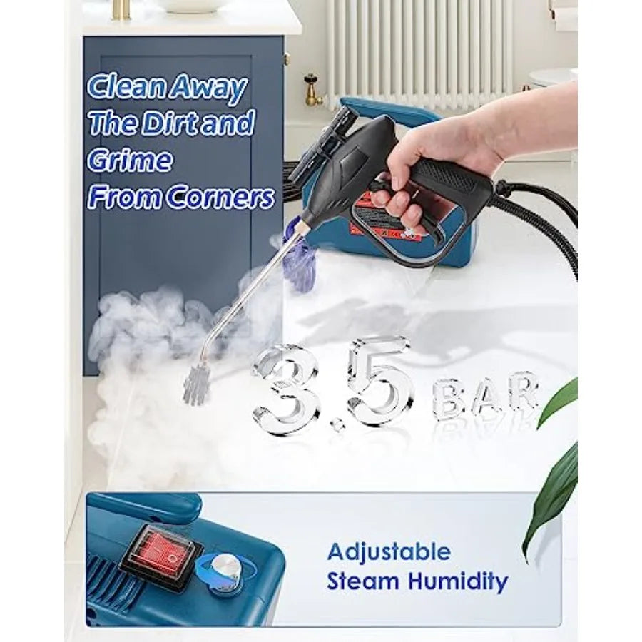 1700W High Pressure Steam Cleaner Handheld Portable Steam Washer for Grout Tile Car Auto Cleaning 110V