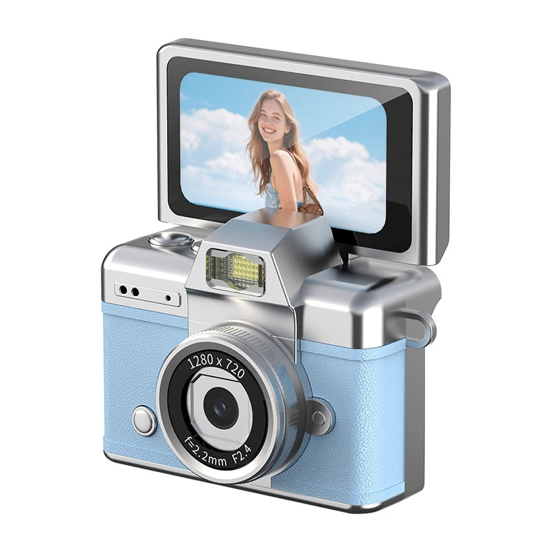 Mini Keychain Camera 1.47 Inch Flip Screen Digital Camera HD Pocket Camcorder CCD For Kids Gift Birthday New Year Video Recorder