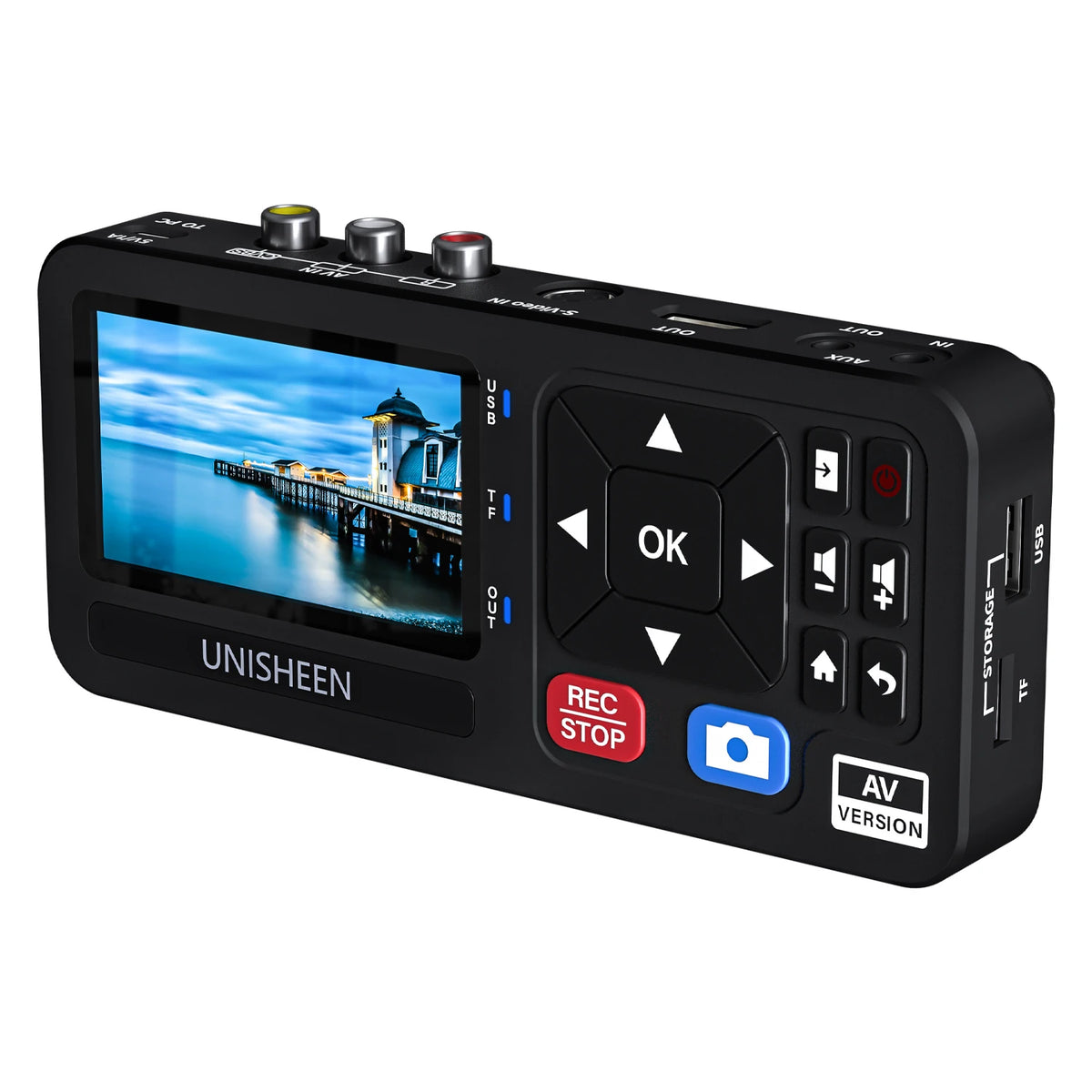 UNISHEEN Old Camcorder Converter Casette MP3 Reel Mini Small VHS Tape to Flash Digital Video Camera Recorder with 3" Screen