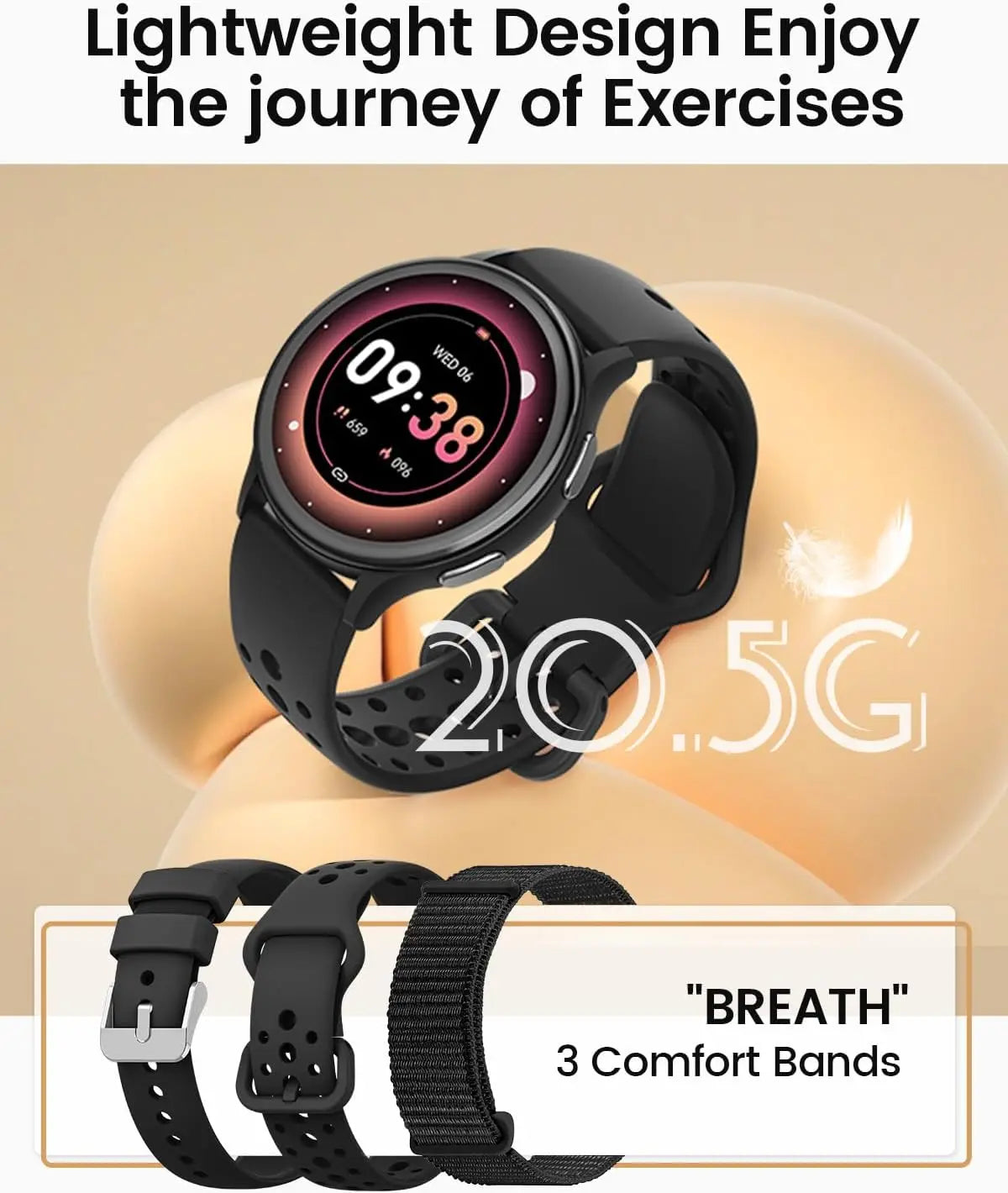 Smart Watches for Women [400+Watch Faces/Calls/Female Health], 1.27" Fitness Tracker Smartwatch for iPhone ＆ Android, Activity T