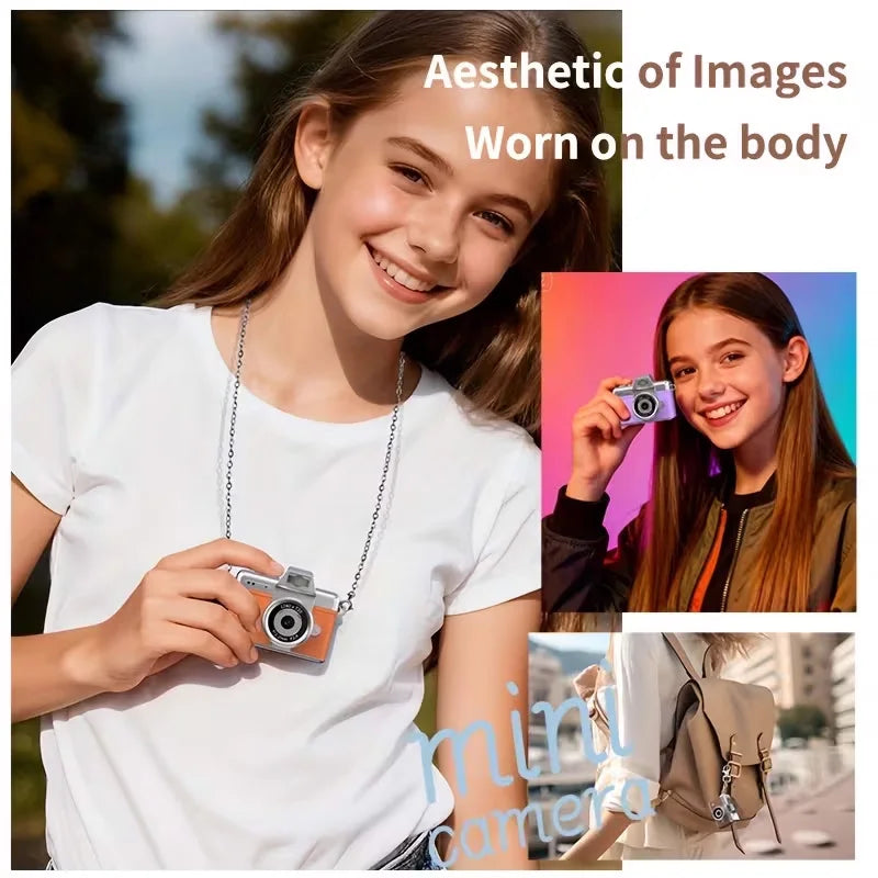 Mini Keychain Camera 1.47 Inch Flip Screen Digital Camera HD Pocket Camcorder CCD For Kids Gift Birthday New Year Video Recorder