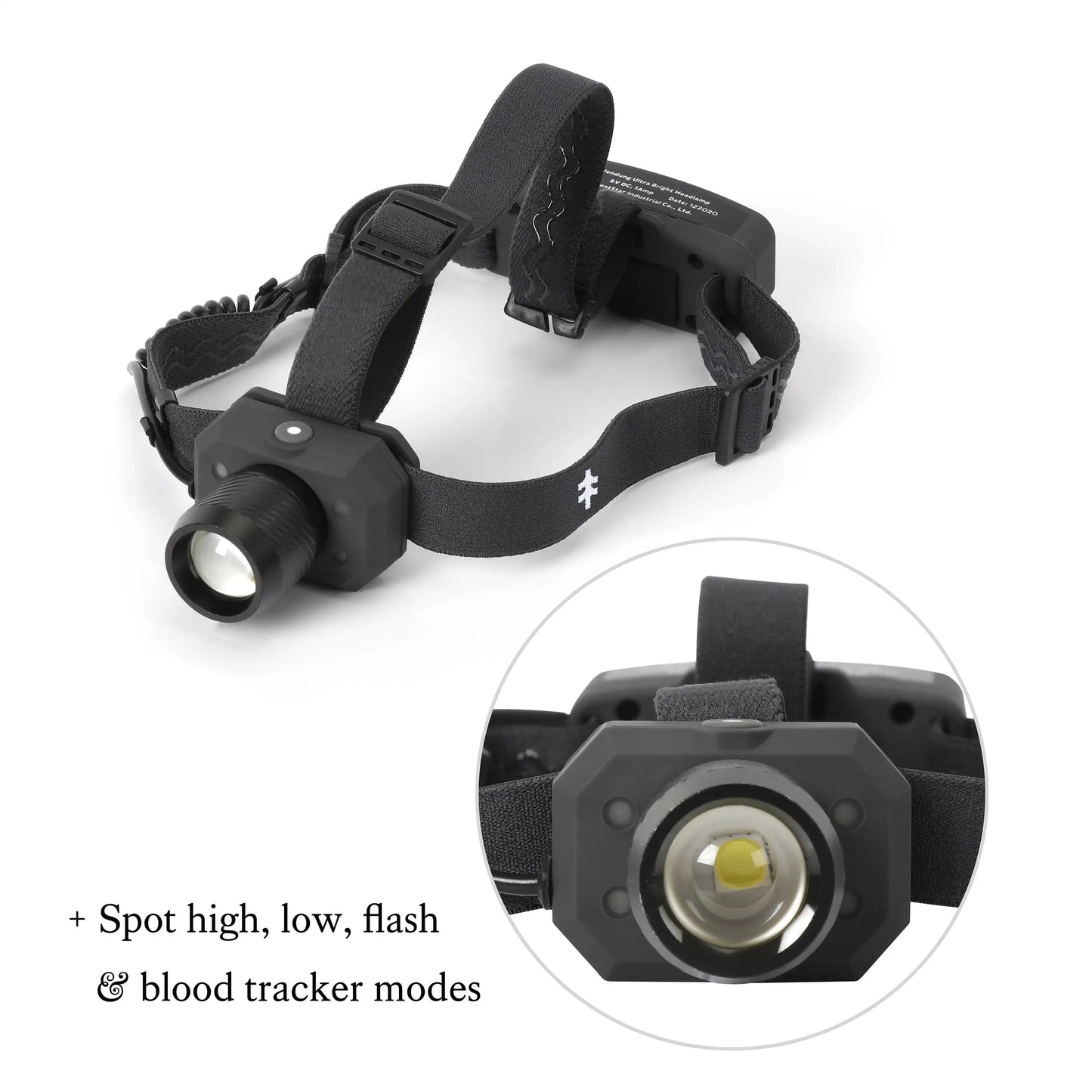 Long-Range 500 Lumen Headlamp with UV Mode, Extended Battery Life, Essential for Extreme Adventures