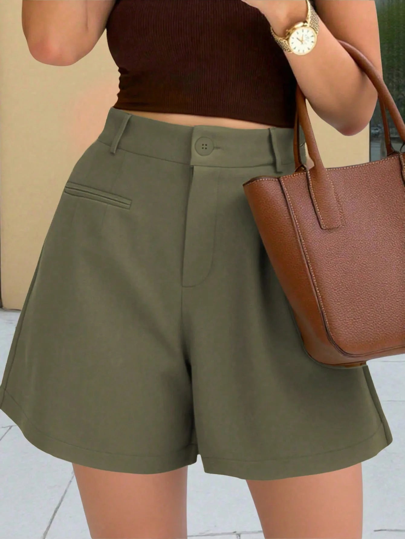 Solid Color Casual Loose Shorts For Women 2026 Summer Trend Women's A-Line Shorts Female Clothes