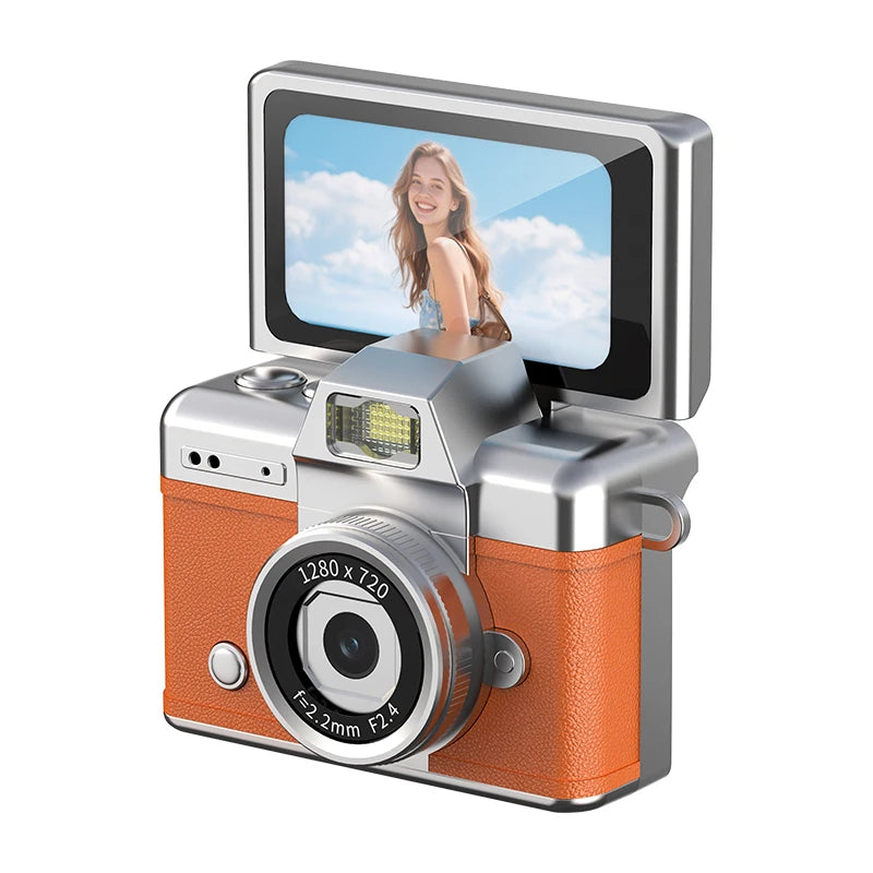 Mini Keychain Camera 1.47 Inch Flip Screen Digital Camera HD Pocket Camcorder CCD For Kids Gift Birthday New Year Video Recorder