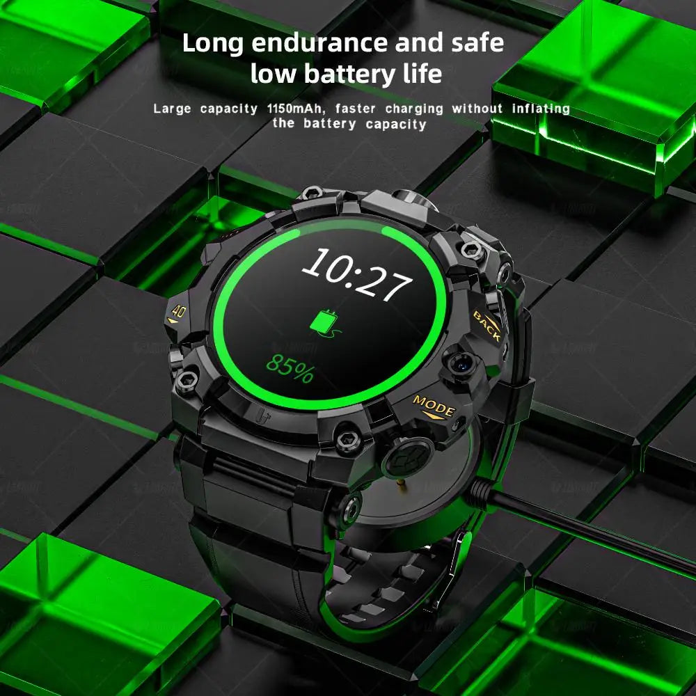 LOKMAT New APPLLP 2 PRO Rugged Sport Android Smart Watch Phone Dual Camera Video Calls Wifi Fitness 4G Watch Amoled Round Screen