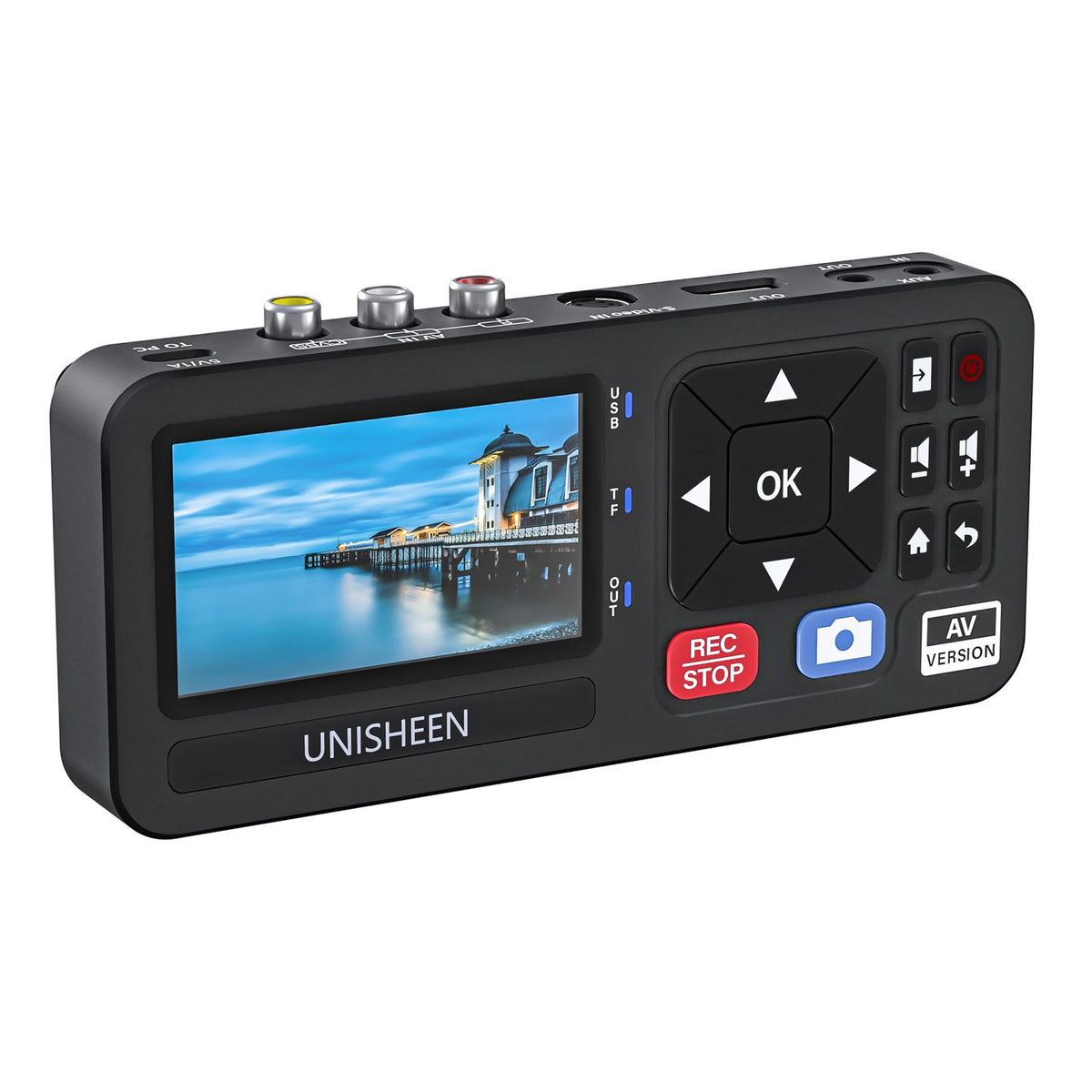 UNISHEEN Old Camcorder Converter Casette MP3 Reel Mini Small VHS Tape to Flash Digital Video Camera Recorder with 3" Screen