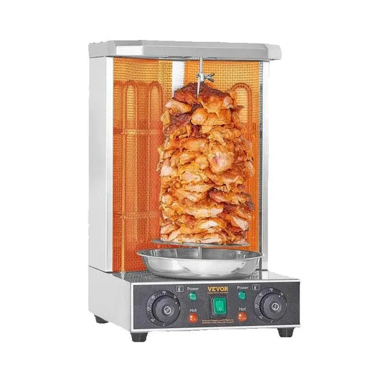 SucceBuy Shawarma Grill Machine 13lbs Chicken Shawarma Cooker Machine Electric Vertical Broiler Gyro Rotisserie Oven Doner Kebab