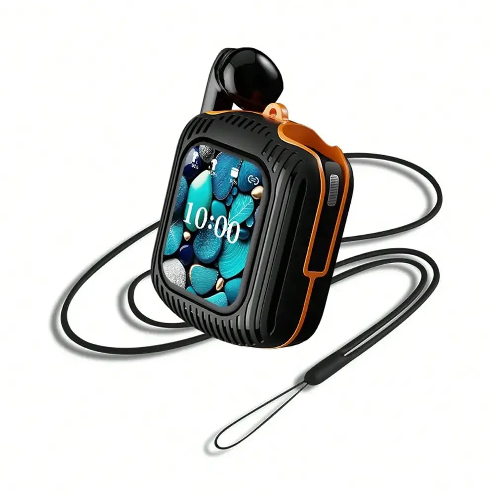 Intelligent wireless touch screen multifunctional earphones ENC noise cancelling Bluetooth earphones can be plugged into TF card