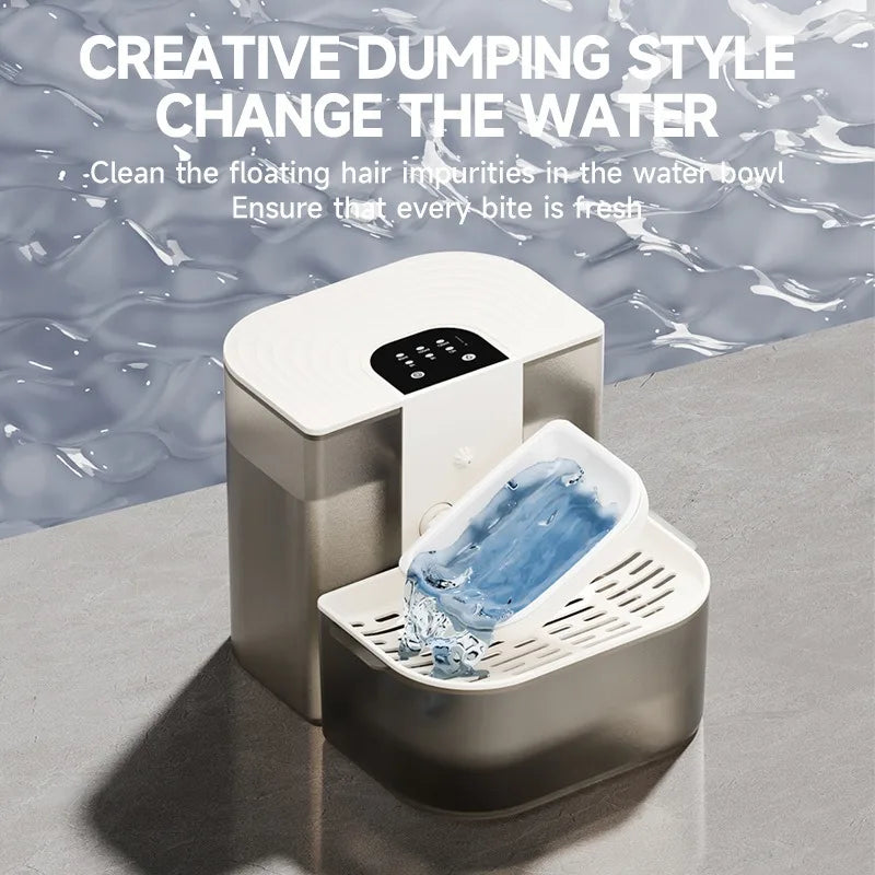 4.5L Smart Dump Pet Water Dispenser Remote Control Automatic Wireless Water Drinker Cat Water Feeder Kitten Heating Fountain