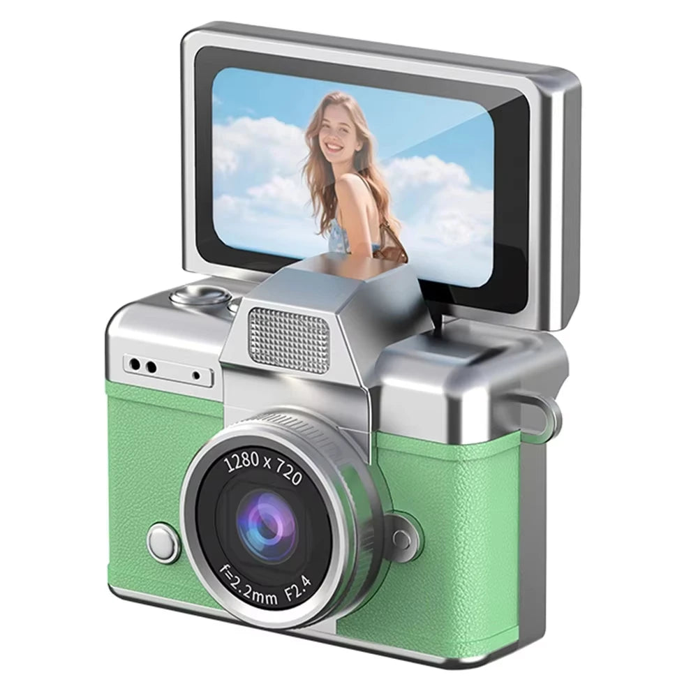 Mini Keychain Camera 1.47 Inch Flip Screen Digital Camera HD Pocket Camcorder CCD For Kids Gift Birthday New Year Video Recorder