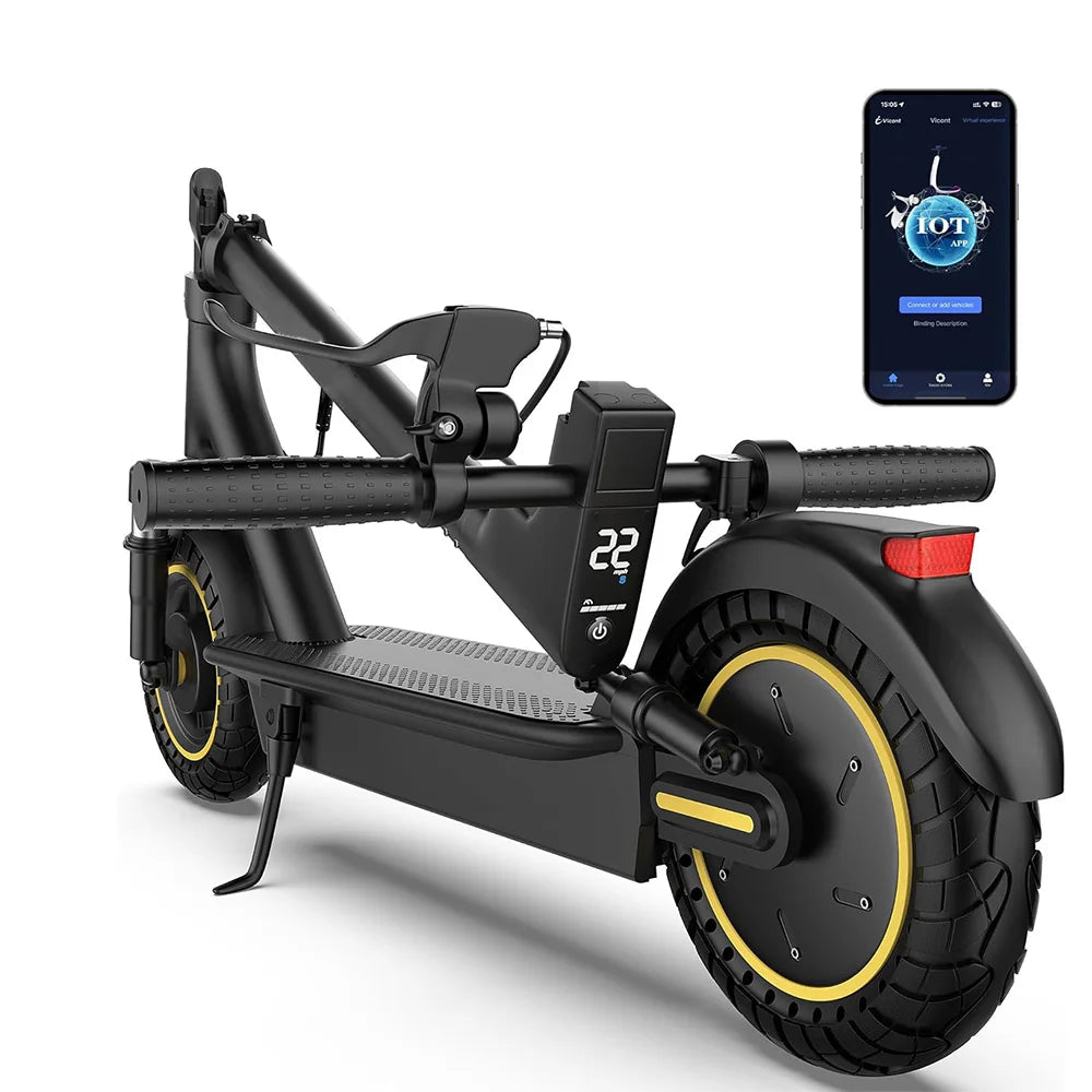 2026 AOVOPRO 10inch Electric Scooter 500W Motor Up to 22MPH Max Speed & 28 Miles Max Range Dual Suspension Folding E-Scooter