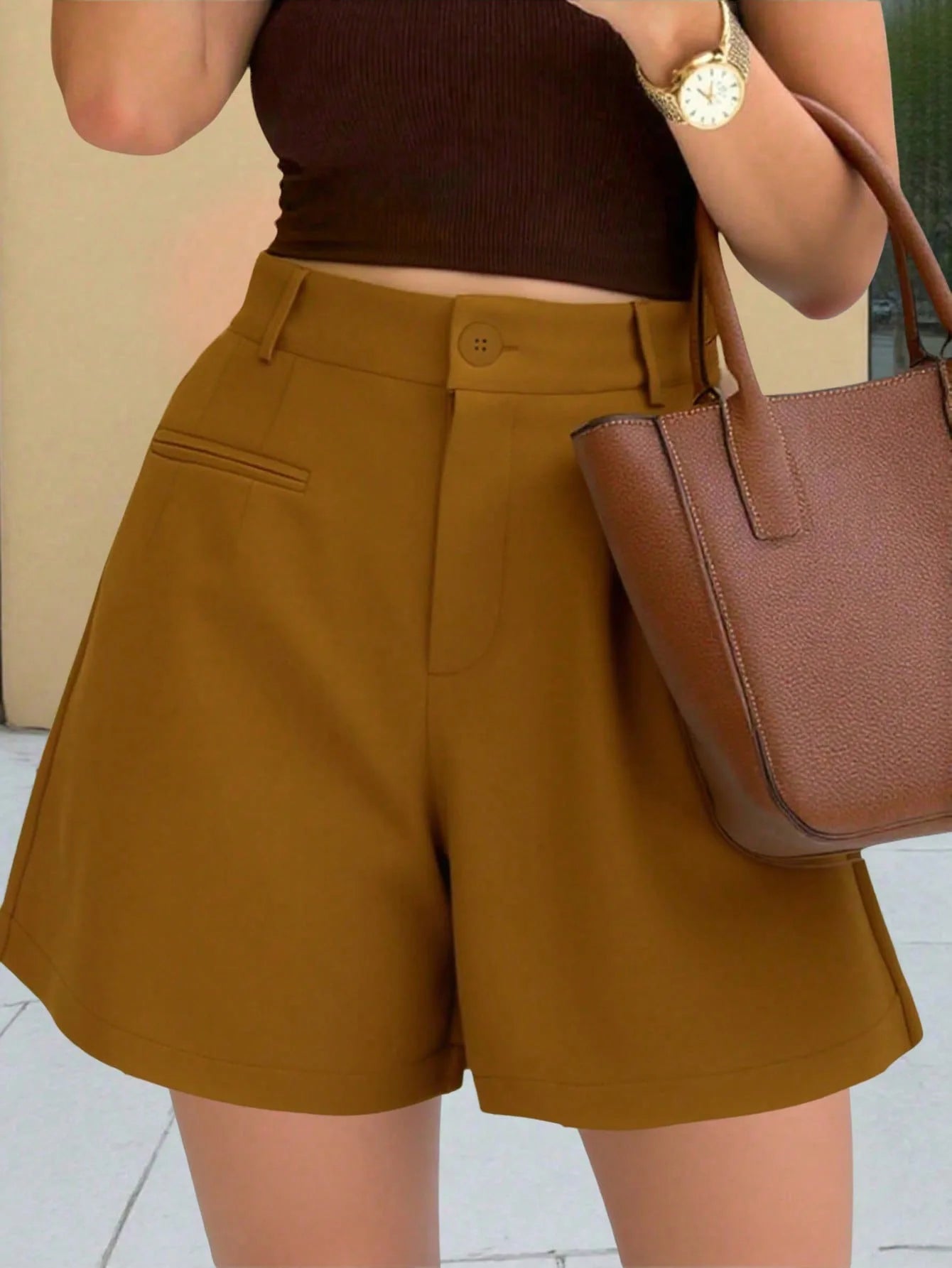 Solid Color Casual Loose Shorts For Women 2026 Summer Trend Women's A-Line Shorts Female Clothes