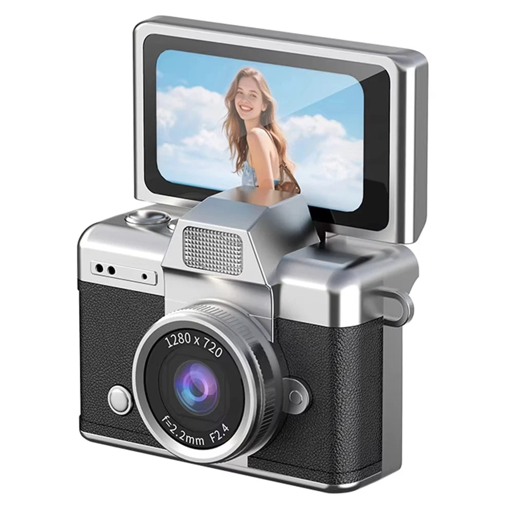 Mini Keychain Camera 1.47 Inch Flip Screen Digital Camera HD Pocket Camcorder CCD For Kids Gift Birthday New Year Video Recorder