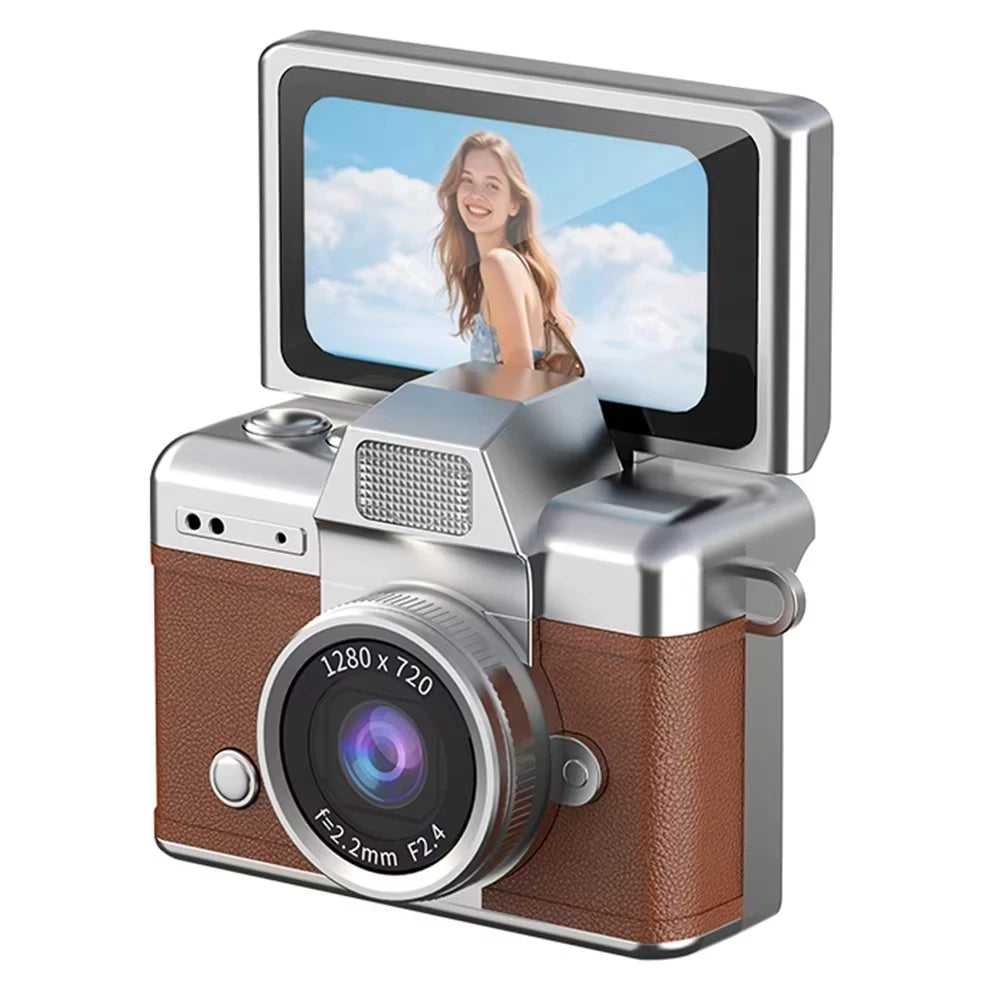 Mini Keychain Camera 1.47 Inch Flip Screen Digital Camera HD Pocket Camcorder CCD For Kids Gift Birthday New Year Video Recorder