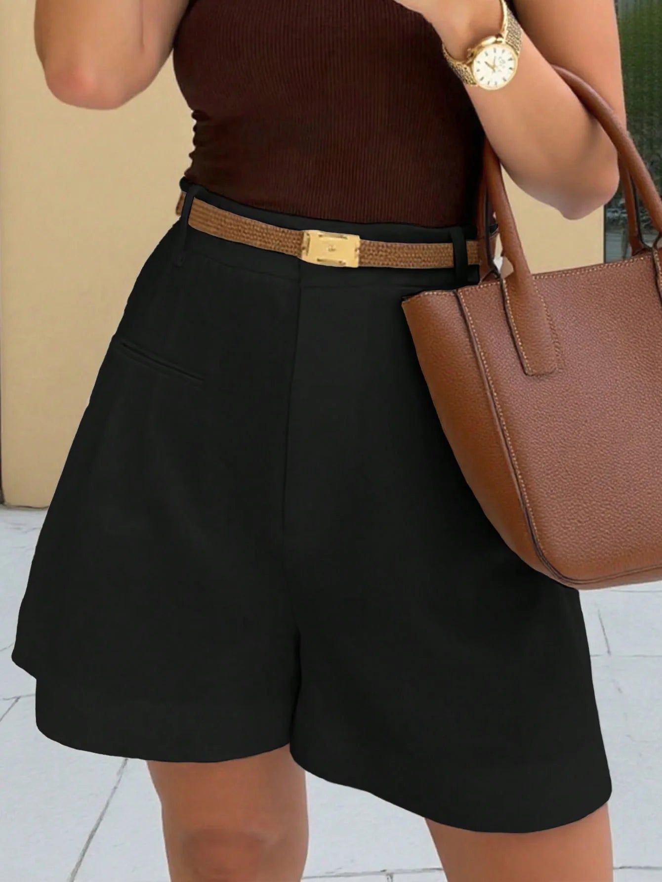 Solid Color Casual Loose Shorts For Women 2026 Summer Trend Women's A-Line Shorts Female Clothes