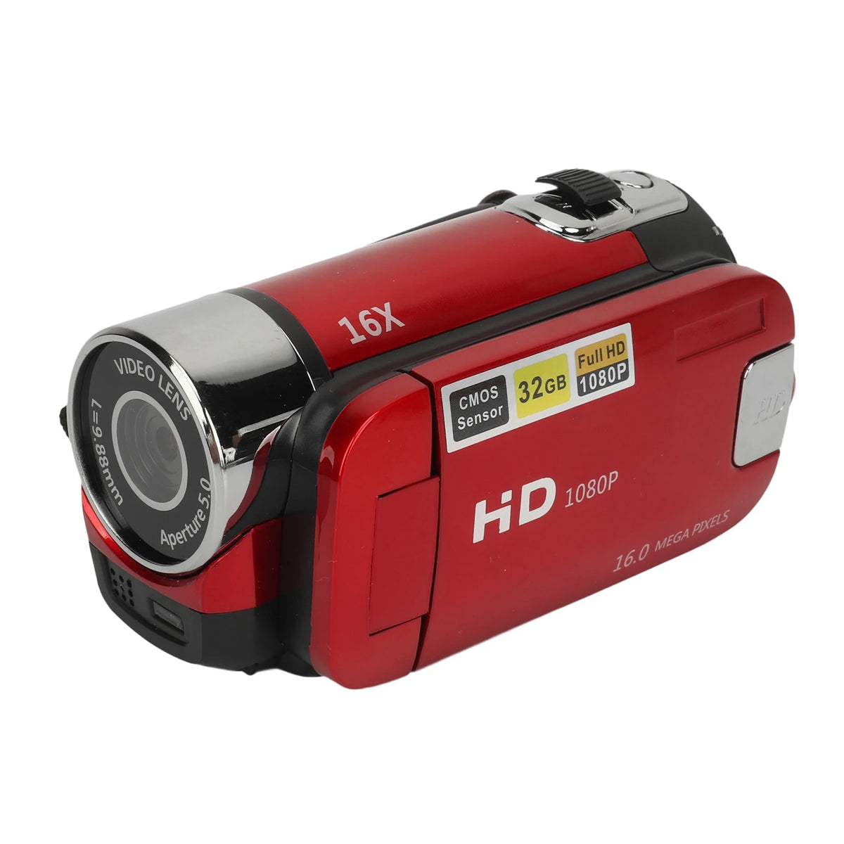 1080P HD 16MP Digital Camera 2.4 Inch Rotatable Screen Camcorder 16X Zoom HD Anti-shock Video Recorder with Fill Light