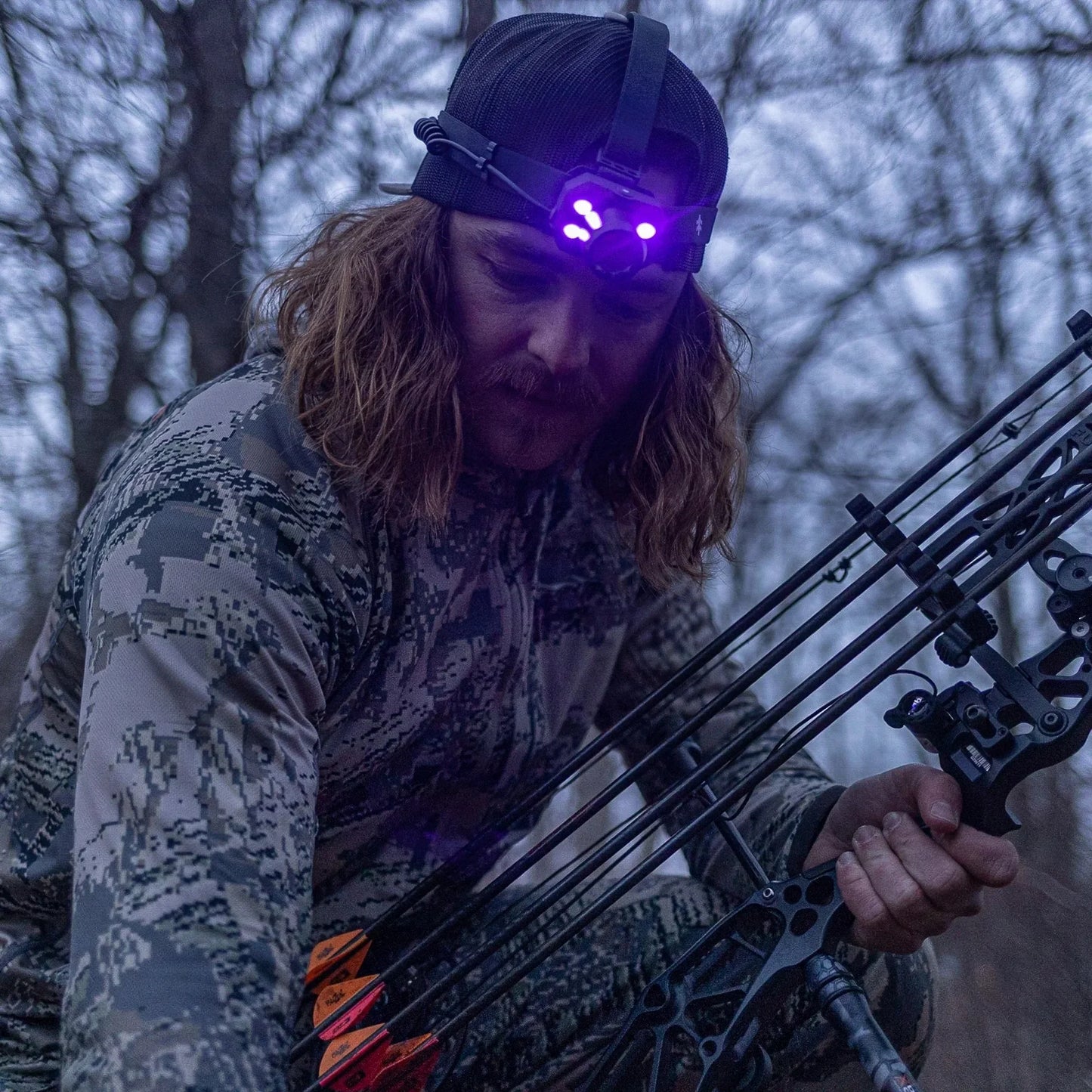 Long-Range 500 Lumen Headlamp with UV Mode, Extended Battery Life, Essential for Extreme Adventures